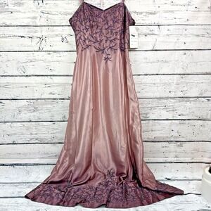 L'amour Women's Formal Beaded Prom Gown Maxi Dress‎ [Size 8]